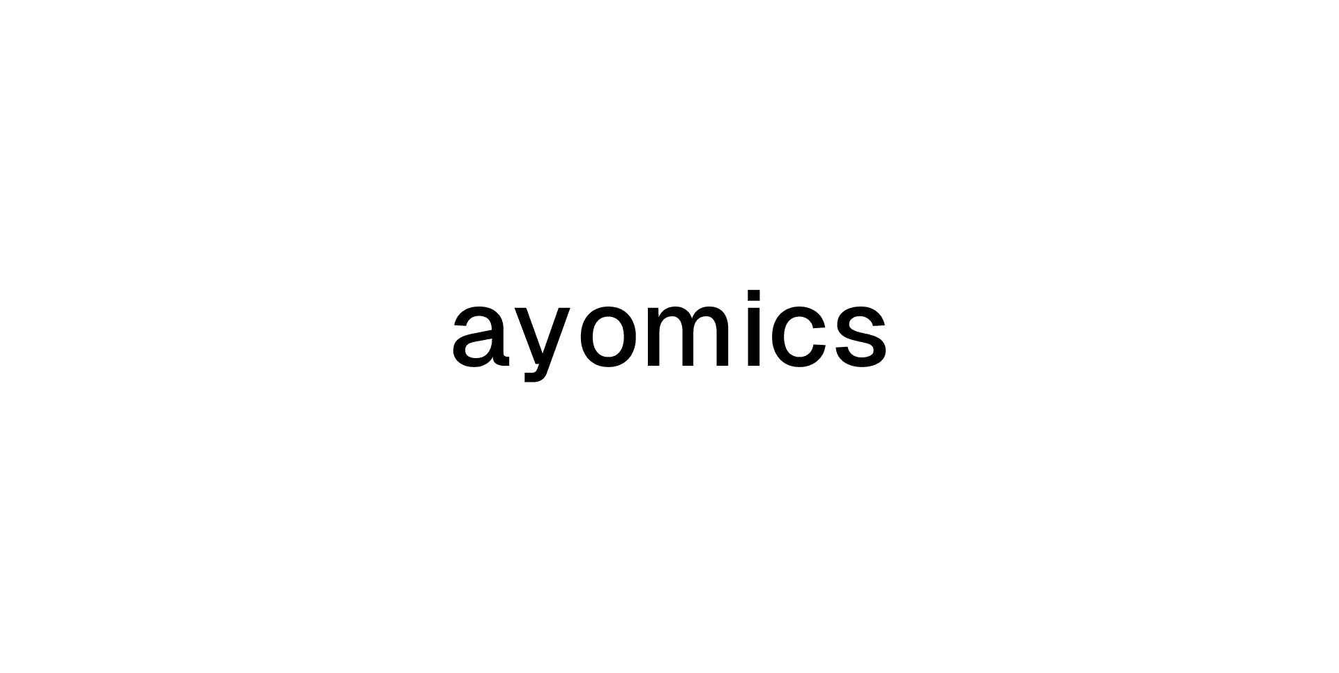 ayomics black wordmark png